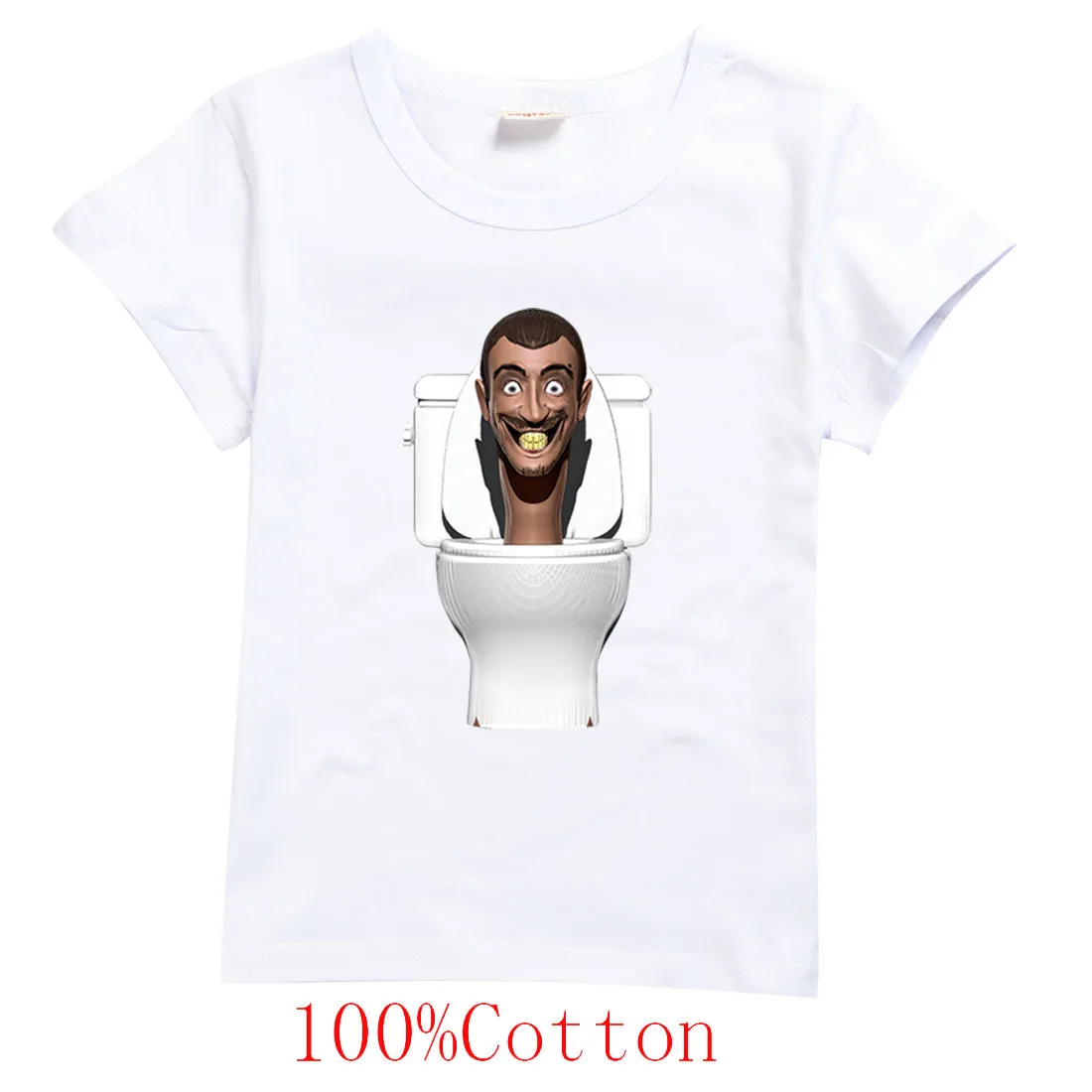 2023 Summer Skibidi Toilet T Shirt Kids Cameraman Speaker Man T-shirt Teenager Boys Casual Clothing Baby Girls Short Sleeve Tops