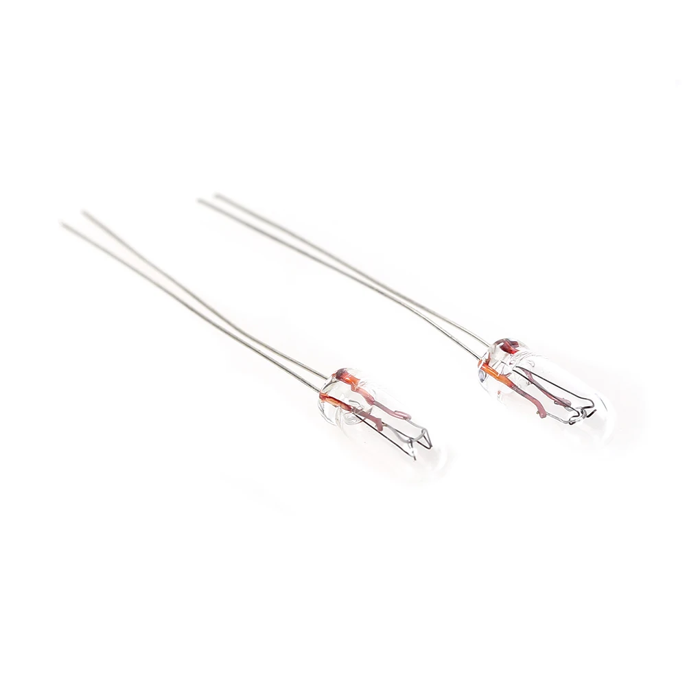 5pcs T4 14V 1.4W Universal Audio Gear Indicator Light Car Interior Instrument Dashboard Panel Amber Decorative Lamp Bulbs