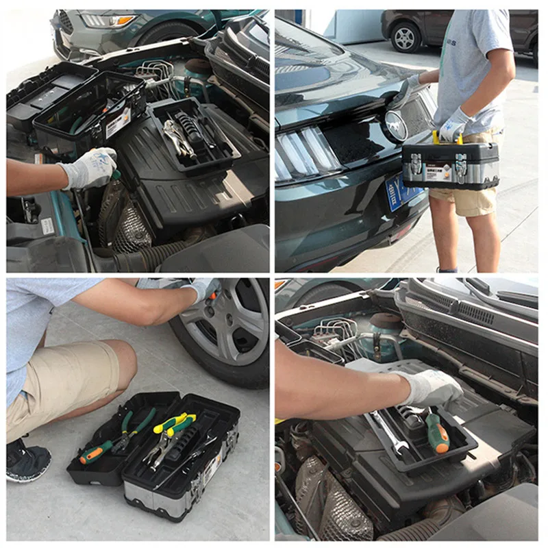 Suitcase Tool Box Toolbox Industrial Grade Multifunctional Tools Storage Box Metal Tools Organizer Boxes