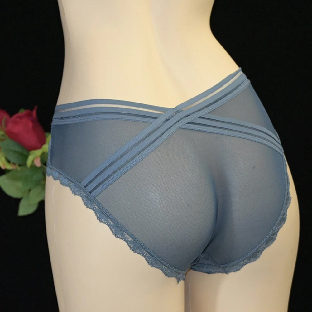 Sissy Underpants Mens Mesh Underwear Ball Pouch Panties Erotic Lingerie Elastic Low Wasist Briefs Sheer G String