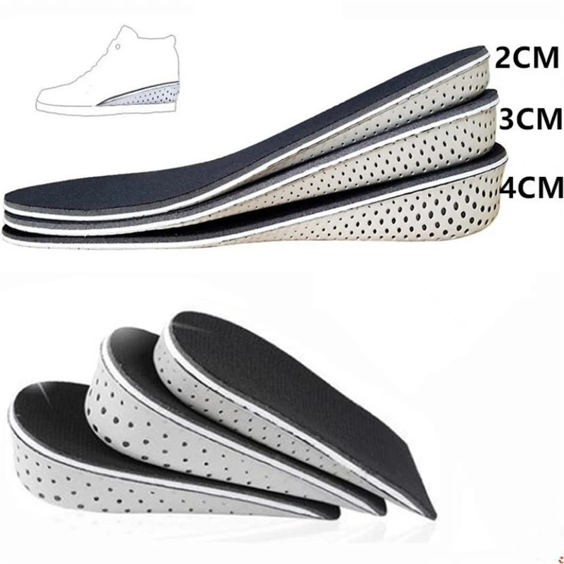 Height new Increase Insole 1 Pair Hard Breathable Memory Foam Heel Lifting 2025 Inserts Shoe Lifts Shoe Pads Elevator Insoles for Unisex
