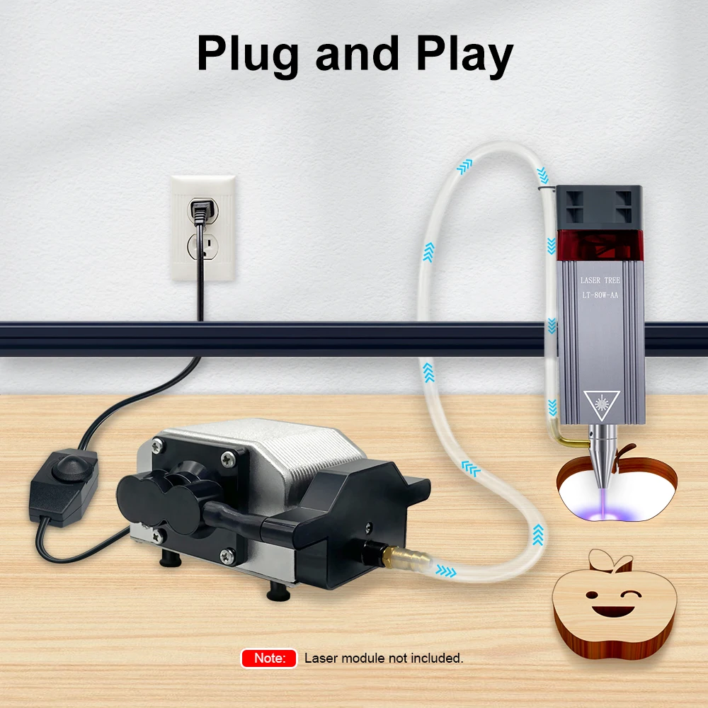 LASER new TREE Air Assist Pump 30L/Min Air Compressor Adjustable Speed Low Noise for CNC 2025 Laser Engraving hine Wood Working Tools