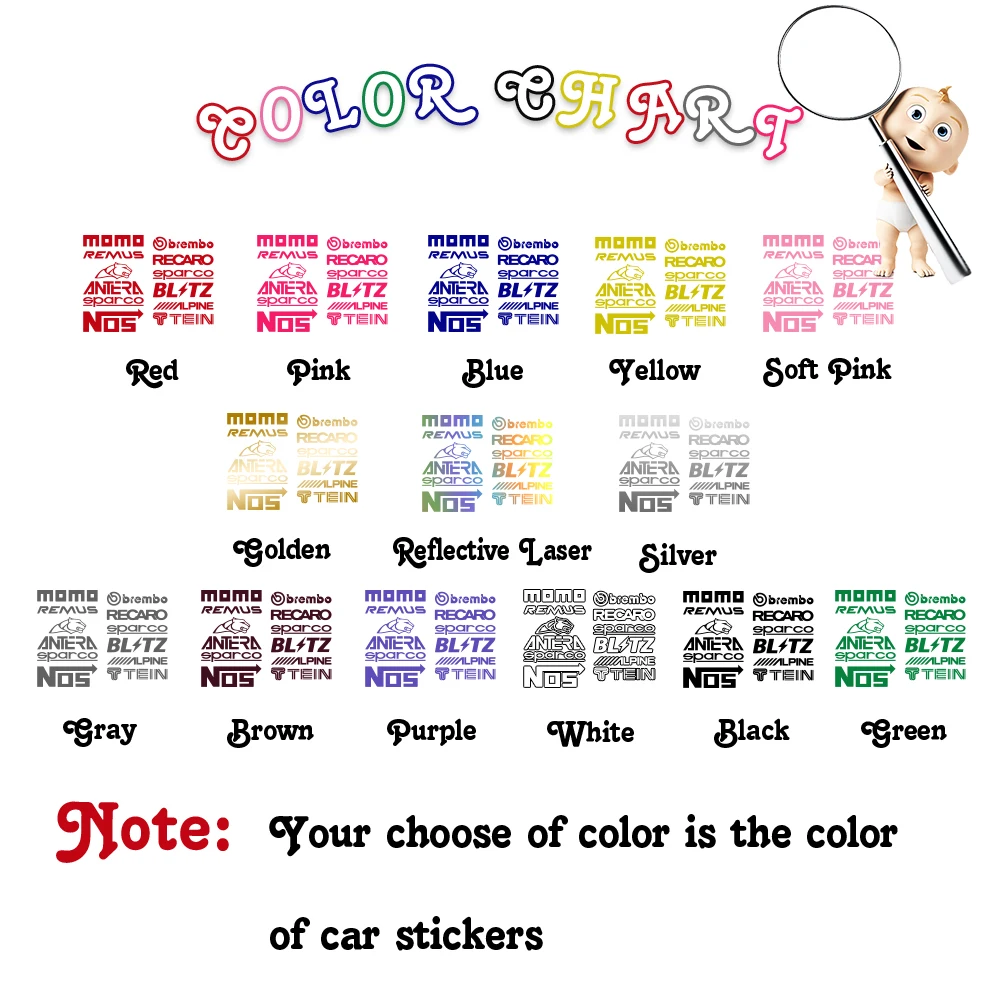 Brand Sponsor Sticker K&N adhesive Car vinyl Decal motorcycles Stickers