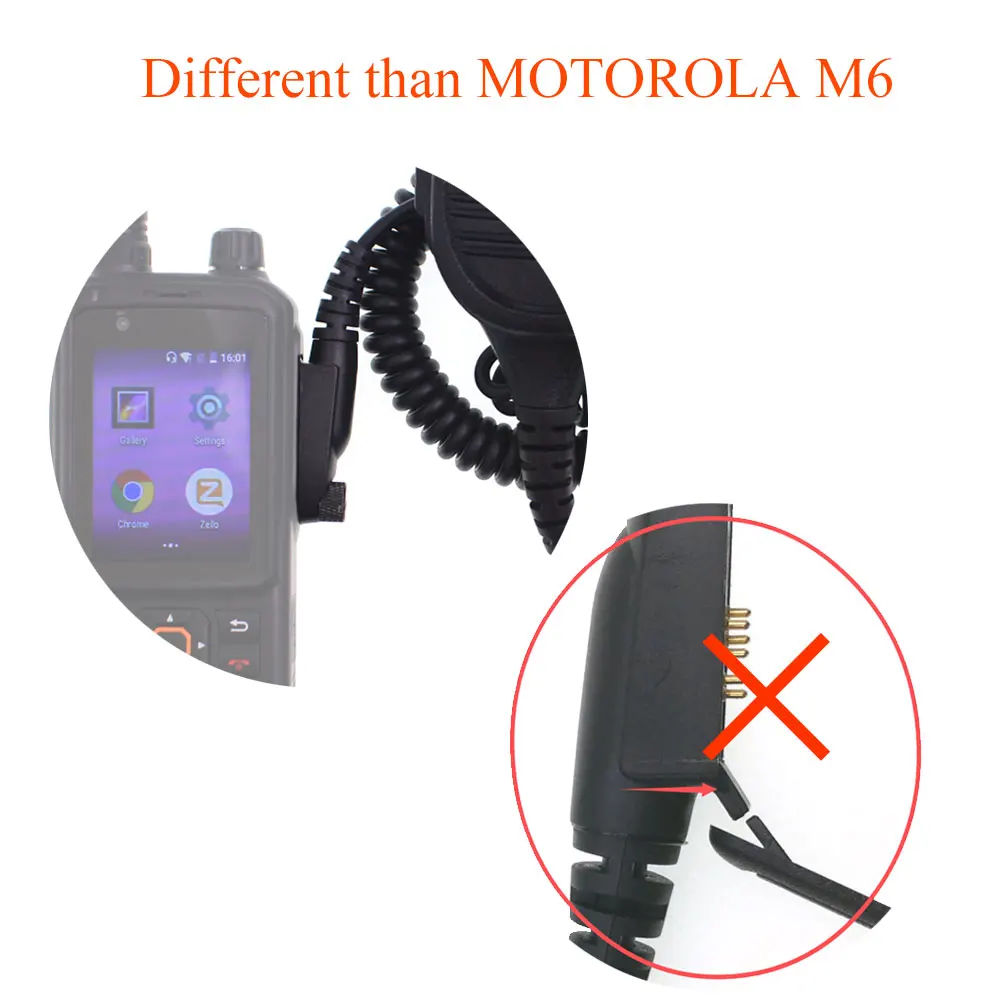ANYSECU Microphone Design to Fit Inrico T320 4G LTE Network Radio Zello PTT Walkie Talkie Phone