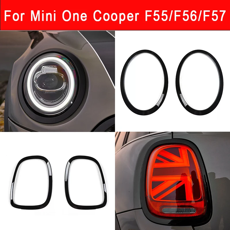 For Mini Cooper One S R50 R52 R53 R55 R56 R57 R58 R59 R60 F54 F60 Car Headlight Head Tail Light Rear Lamps Frame Cover Stickers