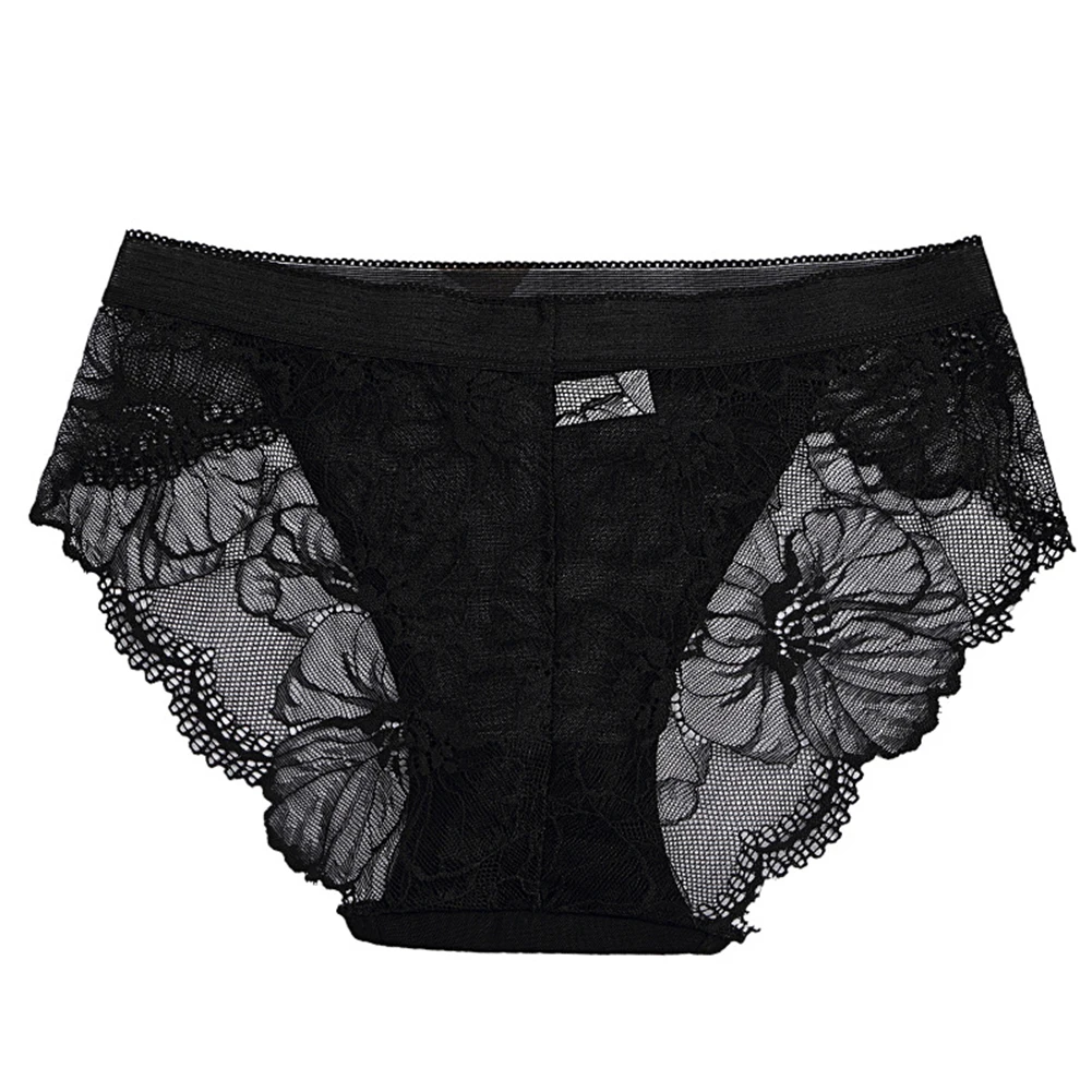Women Transparent Lace Underwear Lady Soft Briefs See Through Underpants Female new Breathable 2025 Panties Sheer Knickers Lingerie