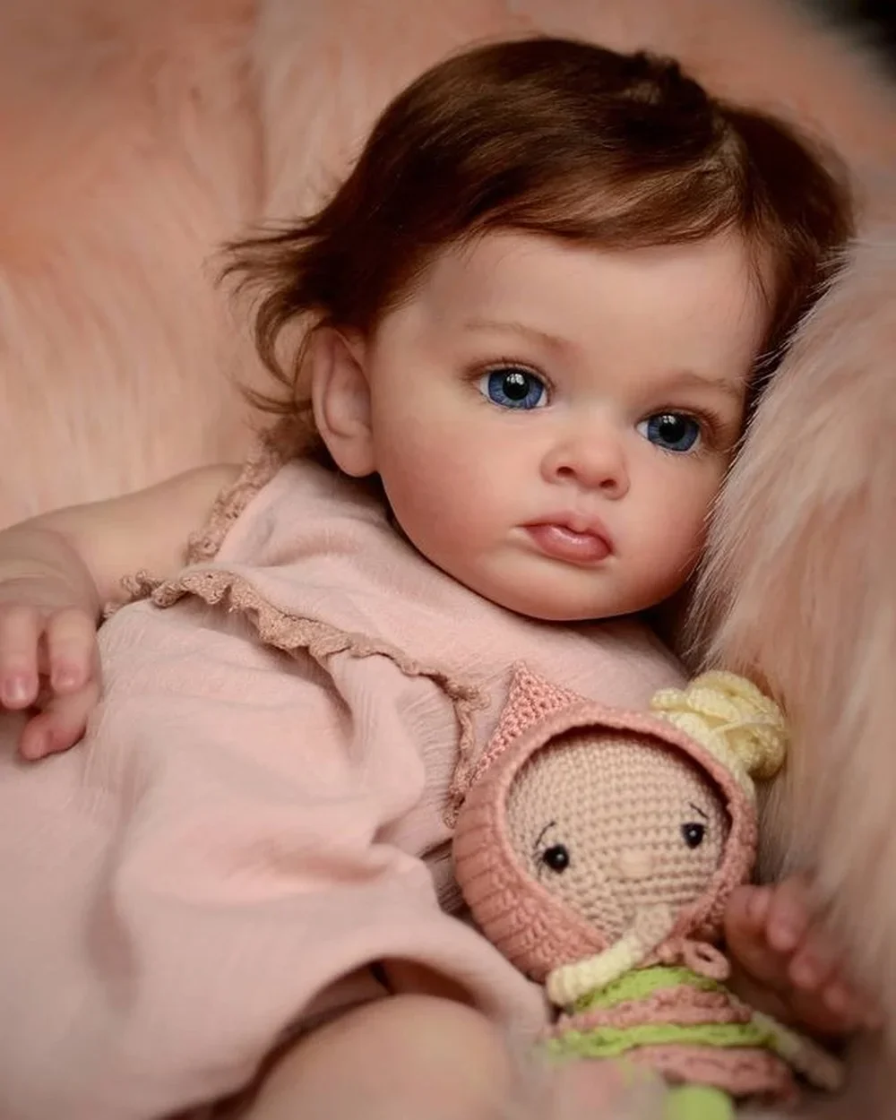 58CM Reborn Toddler Doll Tutti Hand Paint 3D Skin Multiple Layers Painting with Visible Veins Bebe Reborn Dolls Toys for Girls