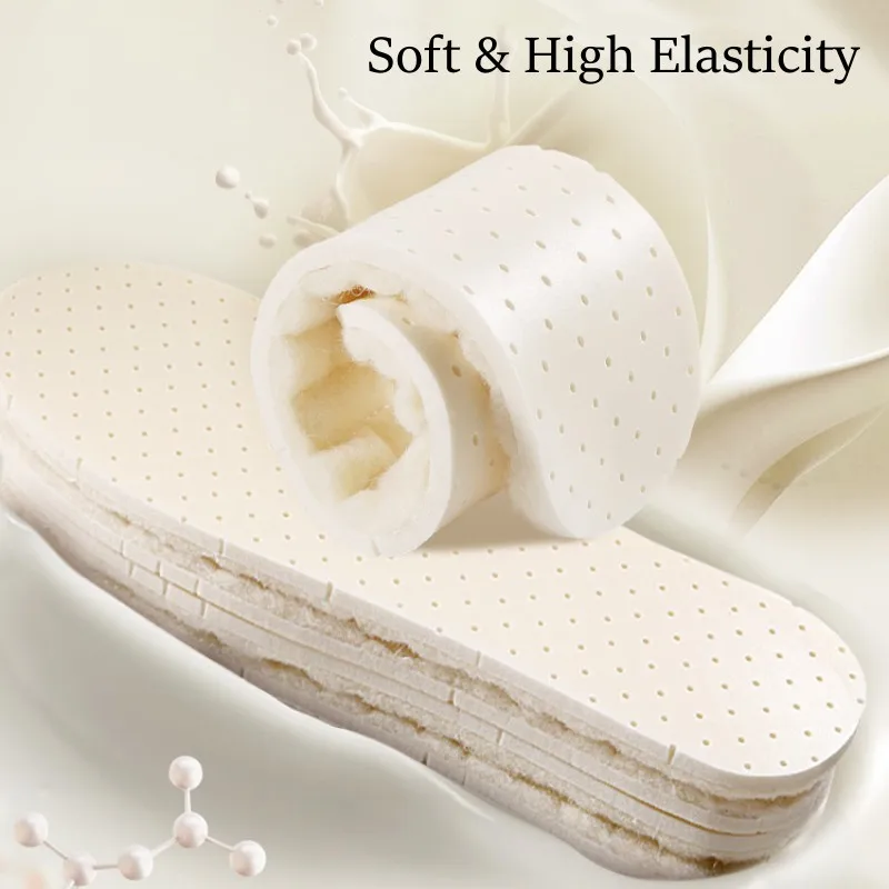 new 2023 New Wool Latex Insoles for Shoes Winter Warm Plush Snow Boots Shoe Sole Shoe Inserts Sports 2025 Insole for Feet Heating Pads