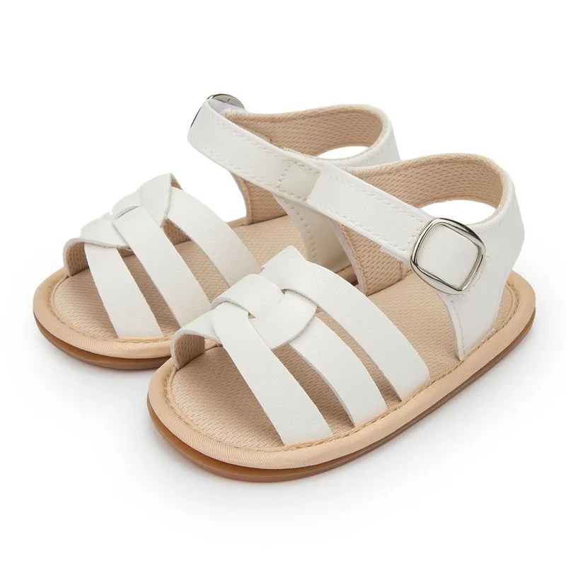 Summer new New Baby Boy Girl Sandals Baby Shoes PU 2025 Anti-slip Soft Rubber Sole Newborns First Walkers Beach Infant Sandals