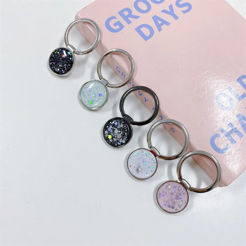 360 Degree Rotating Phone Buckle Bracket Flash Powder Shell Pattern Finger Ring Holder Stand Zinc Alloy Stable Support
