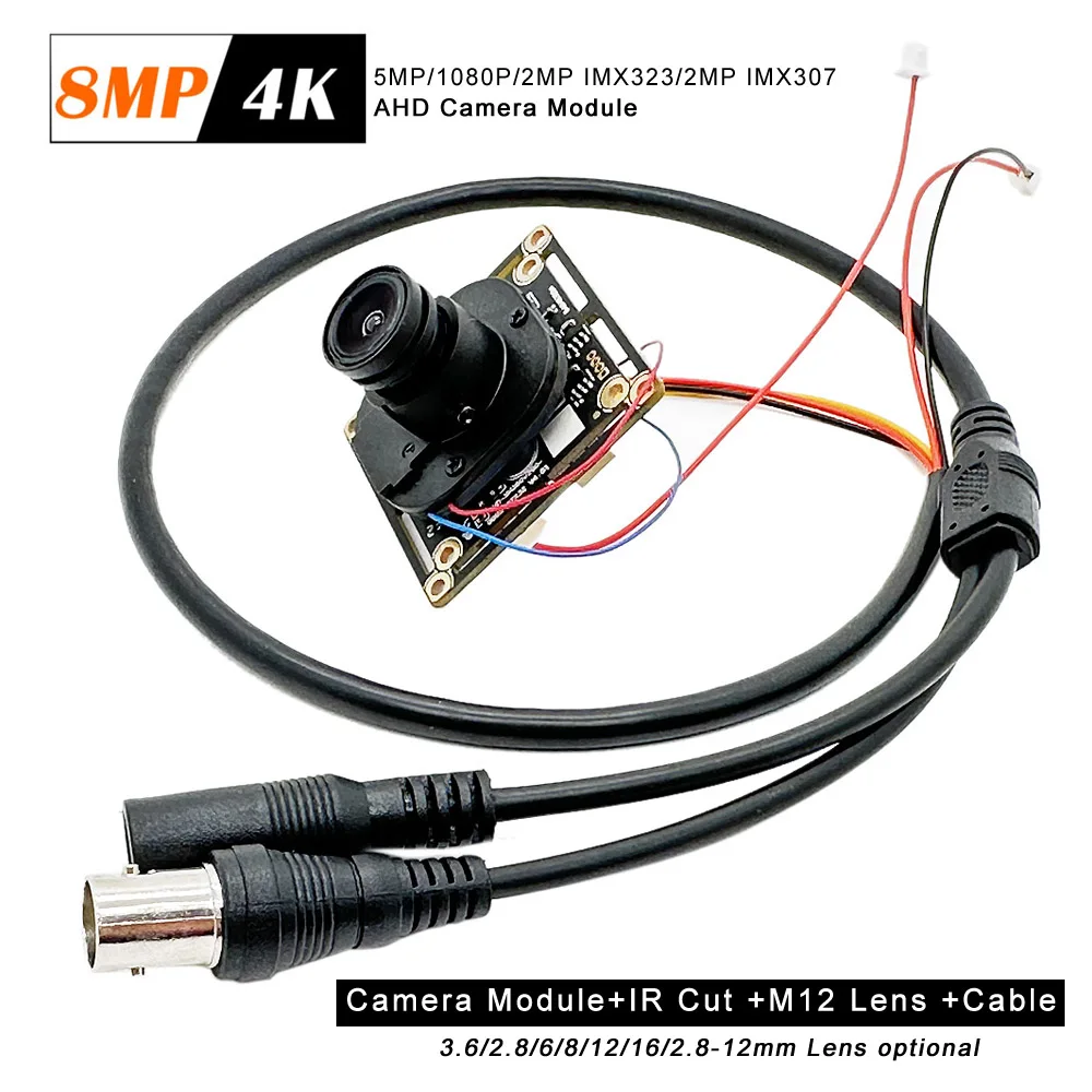 4K 8MP 5MP 1080P AHD Mini Camera Chip Module 2MP IMX323 IMX307 DIY PCB Module Board Video Camera For AHD DVR System
