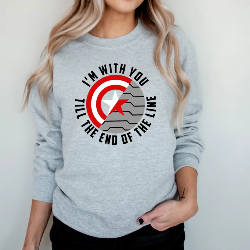Vintage Barnes Est. 1917 Sweatshirt Women Bucky Barnes Winter Soldier Hoodie Tv Show Inspired Fleece Female Crewneck Sweatshirt