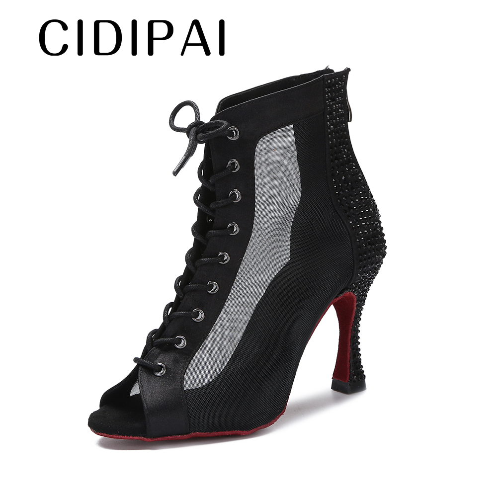Dance Boots Woman Salsa Tango Latin Dance Shoes For Girls Indoor Sports Dance Shoes Breathable Mesh Party Shoes