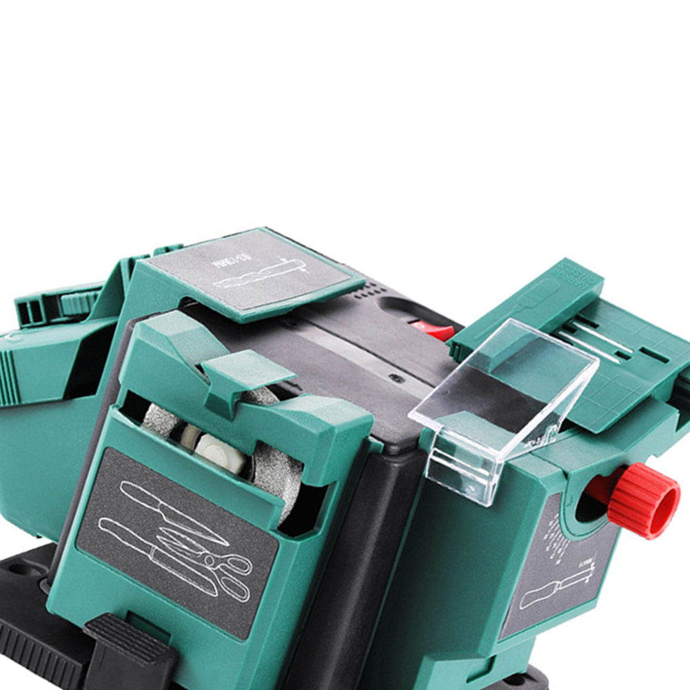 Multifunctional Drill Bit Sharpener Bench Mounting Electric Kitchen Knife Sharpener Angle Adjustable for Knife Chisel HSS Drill