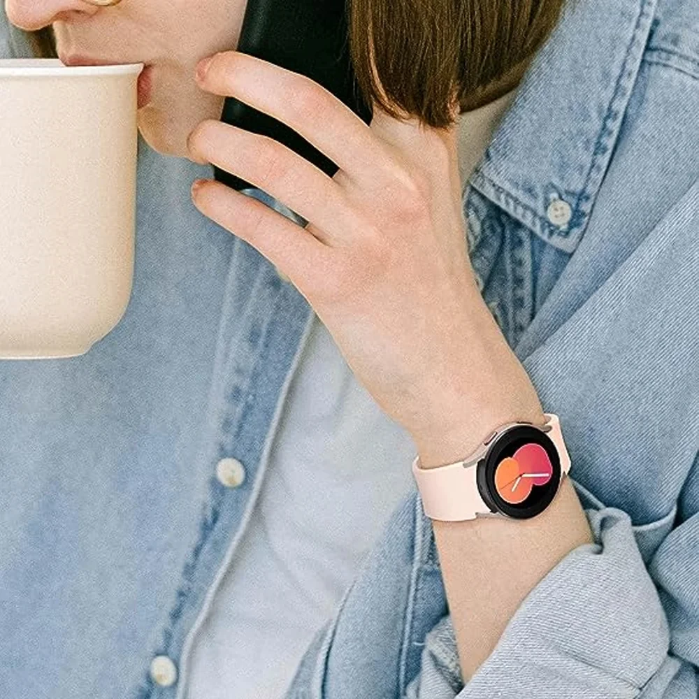 20mm watch Strap For Samsung Galaxy Watch 6 40mm 44mm/5/5 pro 45mm/6 classic 43mm 47mm 46mm Silicone correa Galaxy Watch 4 band