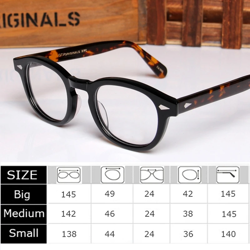 Johnny Depp Lemtosh Reading Glasses for Men and Women Luxury Brand Acetate Blue Light Blocking Stitching Presbyopic Glasses