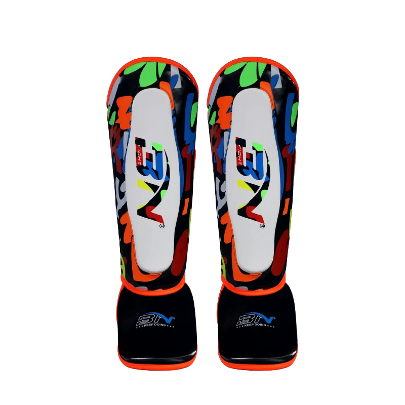 BN 3-11Y Kids Ankle Support Leg Leggings Boxing Shin Guards MMA Muay Thai Karate Kickboxing Legs Protector Training Equipment EO