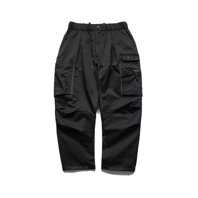 Japanese Streetwear Multi-Pocket Loose Cargo Pants Men Clothing Haruku Casual new Black Trousers Korean High 2025 Quality Joggers Male