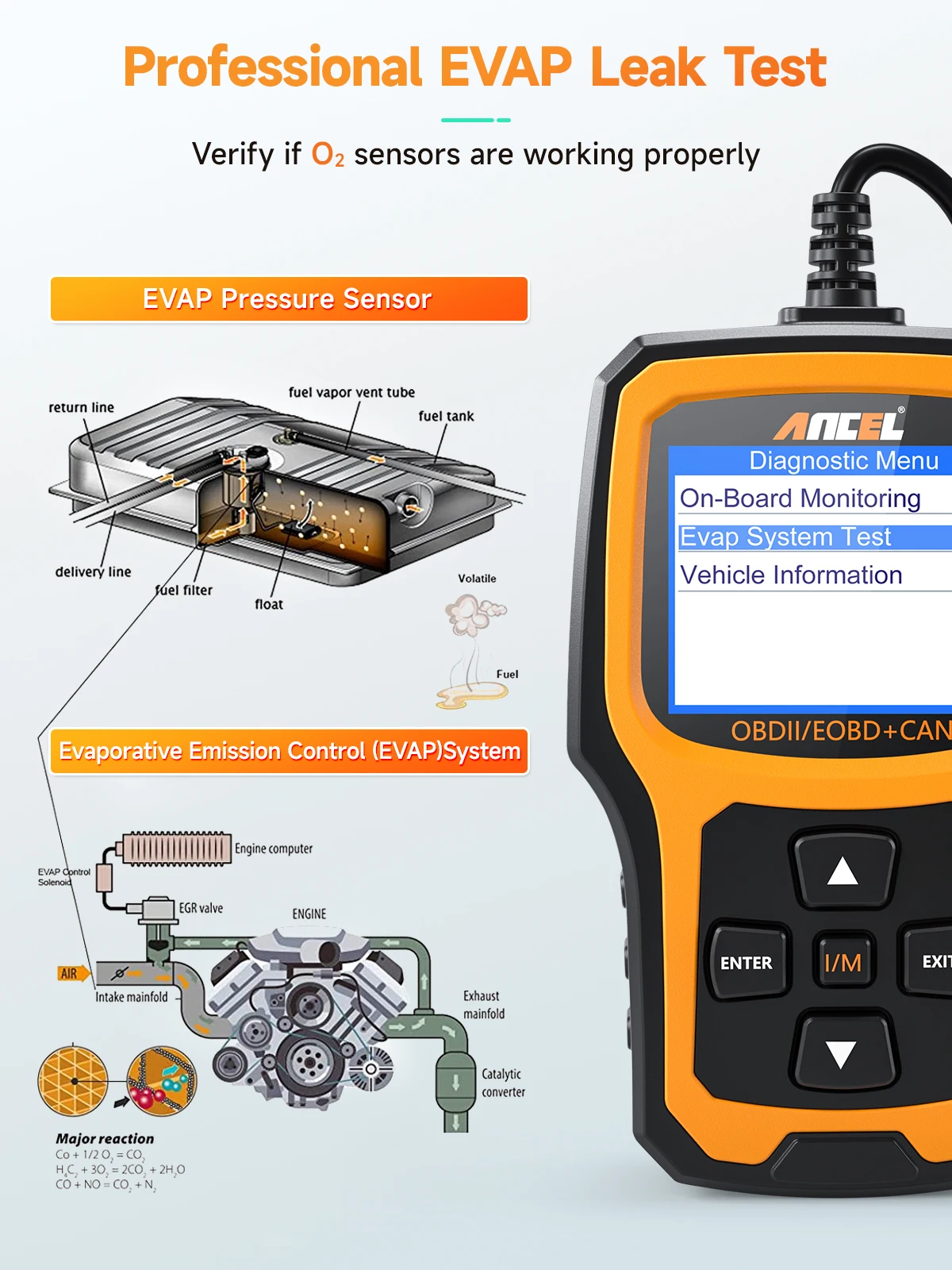 ANCEL AD410 Enhanced OBD II 2025 Vehicle Code Reader Automotive new OBD2 Scanner Auto Check Engine Light Scan Tool