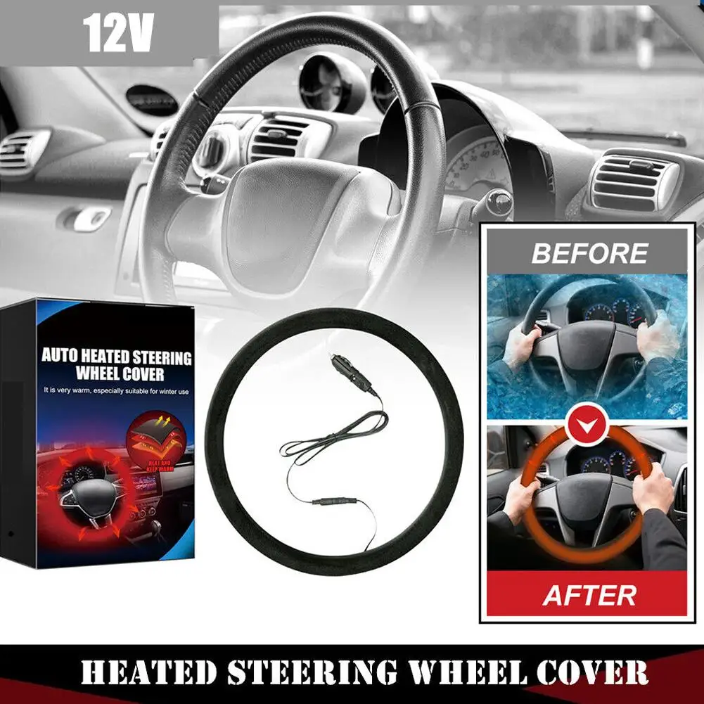 Car Heated Steering Wheel Car 2025 Mounted new Anti Slip Handlebar Cover Winter Universal Quick Heating Car Handlebar Glove Accessories