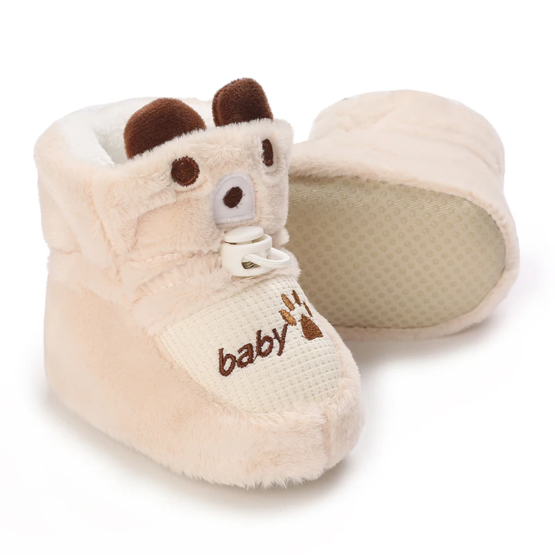 Autumn and Winter Warm Newborn Boots 2025 1-year-old Baby Girls and Boys Shoes Preschool Soft new Sole Fur Snow Boots 0-18M