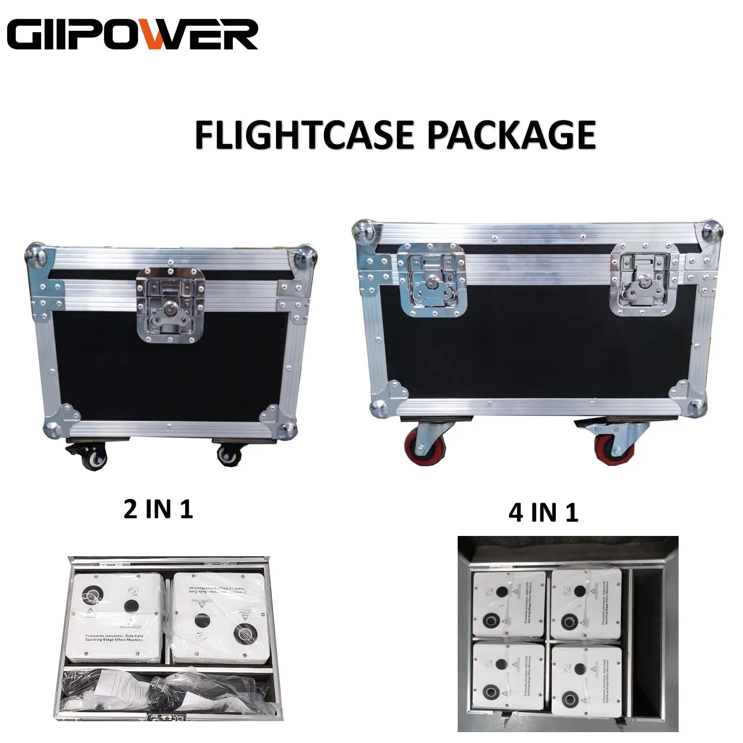2PCS 700W Cold Spark Machine Flight Case 600w Sparkler Wedding 750W Fireworks Cold Spark Machine Firework Ti Powder Indoor