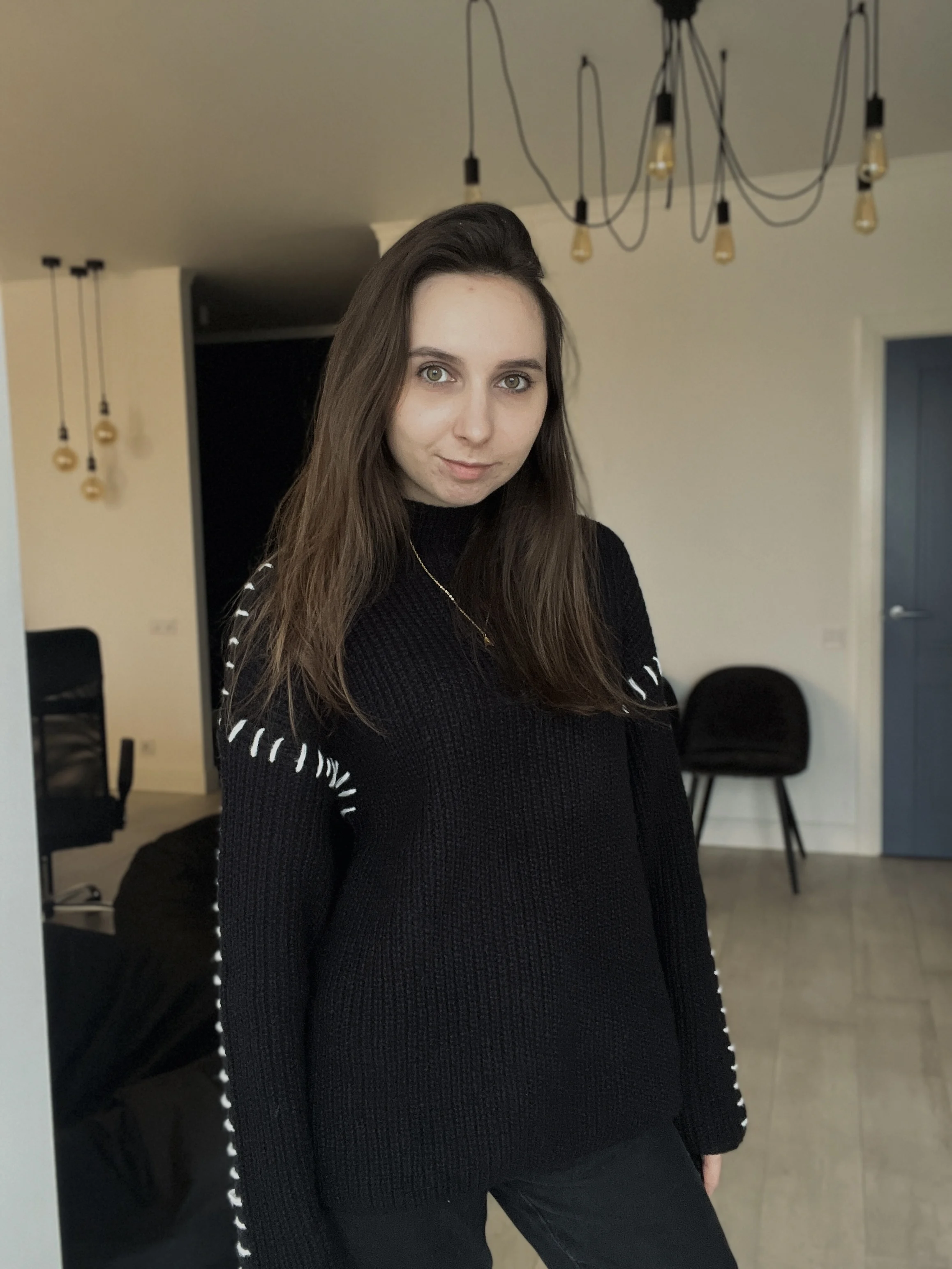 SLTNX TRAF Women's Turtleneck Vintage Sweater Female Thick Warm Pullover Sweater for Women 2023 Winter Loose Knit Knitwears Top