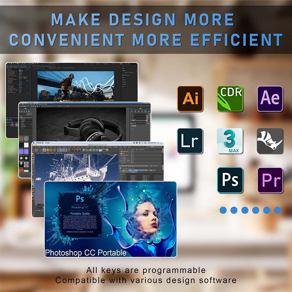 1 Knob/4 3 Key Key Programming ro Custom Knob Keyboard RGB Wired USB Mini Mechanical BT Keyboard Hotswap Mechanical ropad smile