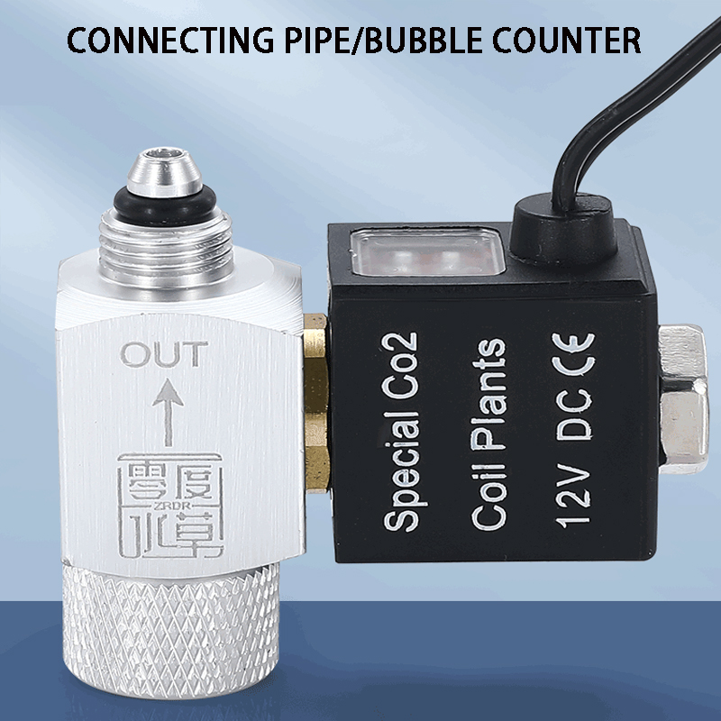 ZRDR Aquarium Co2 Solenoid Valve Regulator 110V-220V Low Temperature Co2 Aquarium Fish Tank Electric Magnetic Valve EU US DC12V