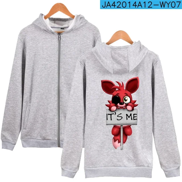 It's Me Kawaii Five Nights At FNAF Plush Foxy Hoodies Jacket Man Women Coat Clothing Streetwear Boys Pullover Sweatshirt Tops