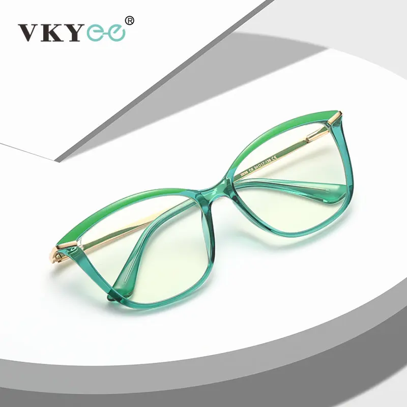 VICKY Cat Eye 2025 Anti-Blue Light Blocking Reading Glasses new Women Computer TR Alloy Lightweight Eyeglasses PFD2036