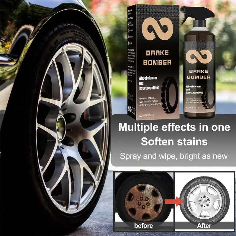 Wheel Cleaner Car Detailing Brake Dust Remover Rim And Tire Cleaner Powerful And Safe Auto Wheel Cleaner Spray For Aluminum Rims