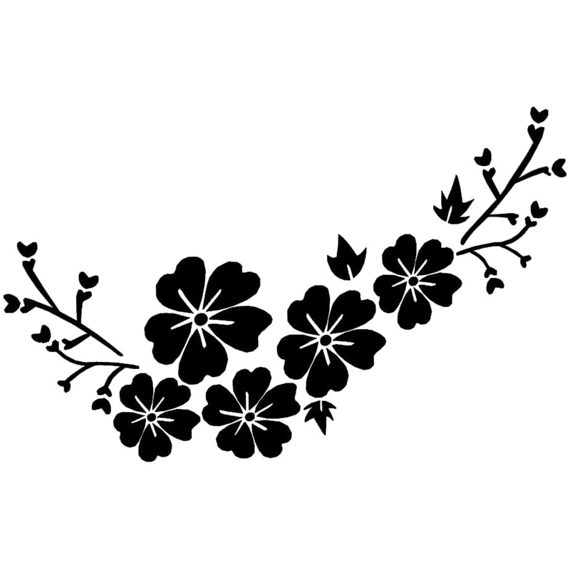 New Car Body Flower Decal Auto Window Bumper Door Scratch Cover Decals Truck Moto Styling Vinyl Sticker Blossom Decor