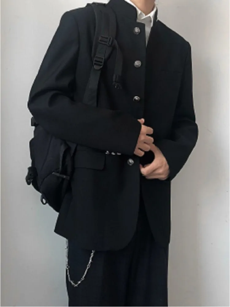 Japan Style School Uniform Jacket Stand Collar Men Women new Tunic Suit Jacket DK Costume Black 2025 Coat With Nameplate High Version