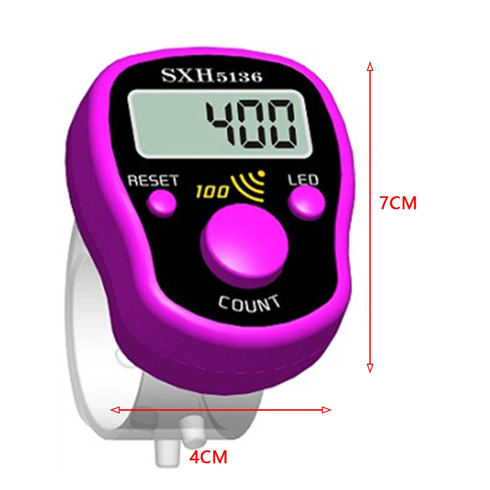 pcs Finger Counter LCD Electric Digital Display Light Tally Marker Sewing Knitting Weave Buddha Pray Soccer 5