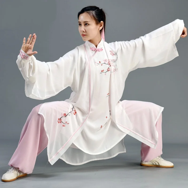 Tai Chi Clothing High Quality Wushu Kung Fu Uniforms Martial Arts Wing Chun Suit Paint Casual Traditional Chinese Costumes 12486