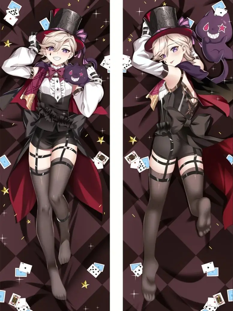 Game Impact Lyney Cosplay Dakimakura Pillow Case Hugging Body Prop