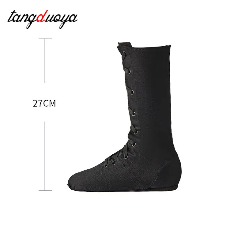 jazz dance 2025 shoes women sneakers balleoom Ballet shoes new high top canvas dance boots lace up Adult kids dance shoes Gymnastics Shoe