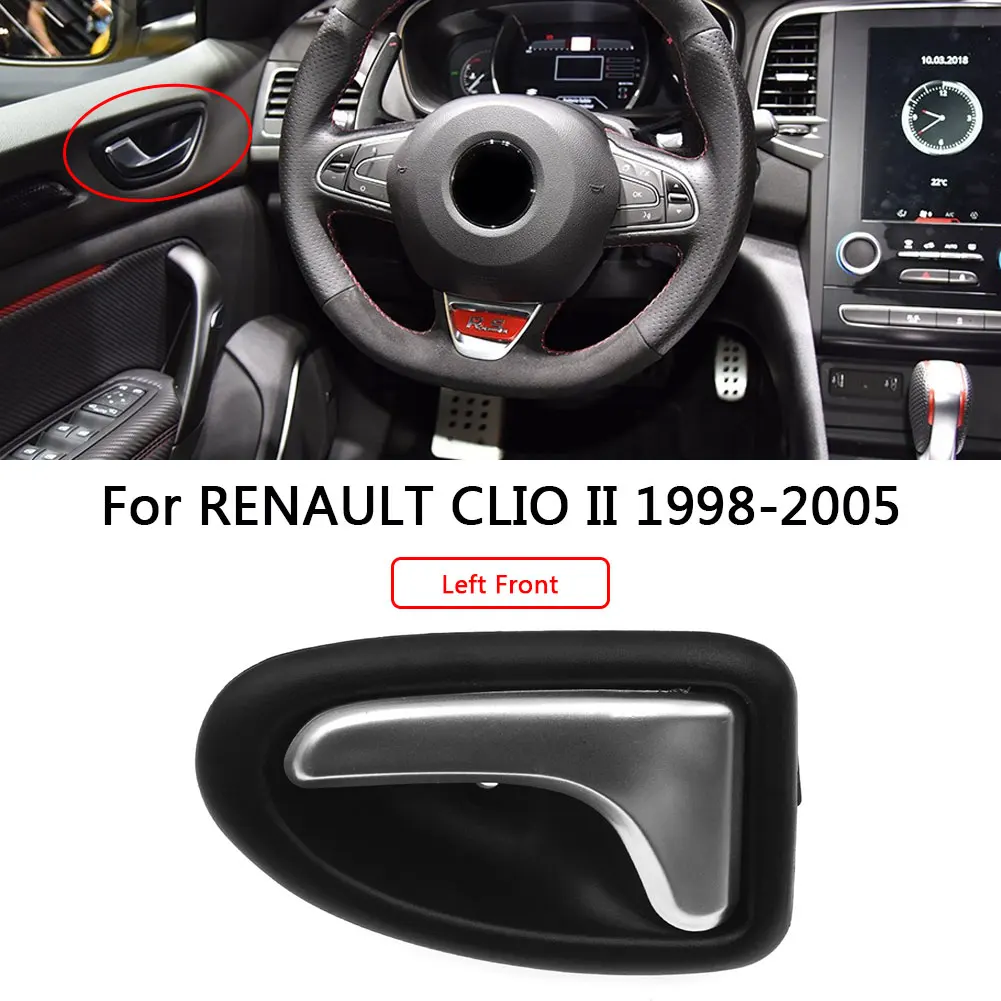 Interior Inner Door Handle Left Right Door Handle Car Accessories for Renault Clio II Megane I Scenic I Trafic Chrome