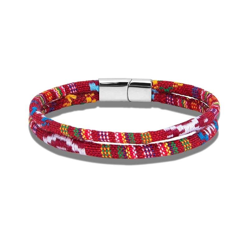 Unisex ENDN Men Women Handmade ddmysmile Surfer Beach Bracelet Double Strand Waterproof String Rope Bracelet Boho Ethno Festival Jewelry Smile