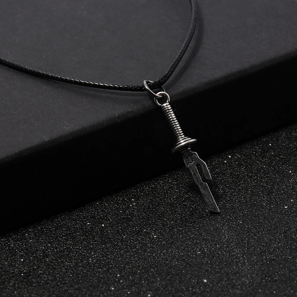 Anime Jujutsu Kaisen Fushiguro Toji Sword Necklace Spear of Tianri Knife Pendant Cosplay Necklaces For Unisex Choker Jewelry