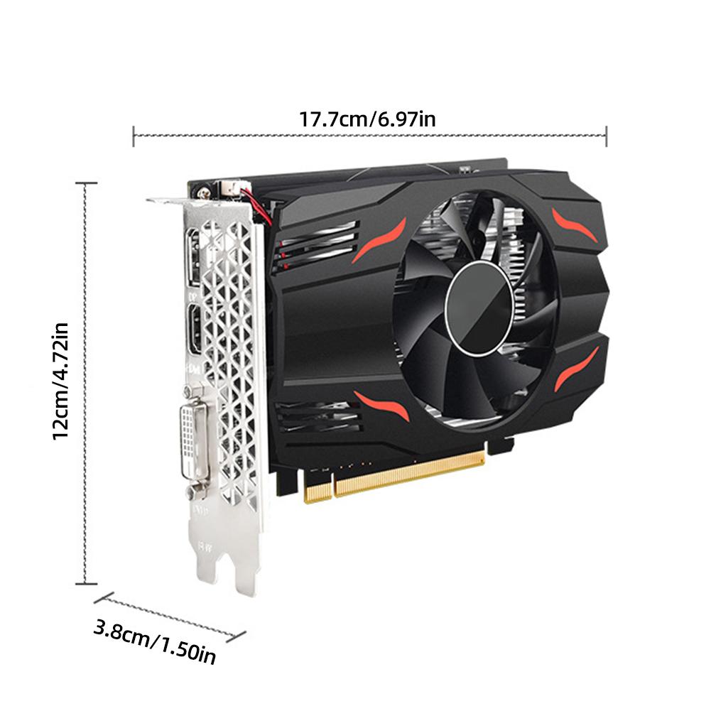 RX550 Graphics Cards 128Bit DDR5 Video Card 4GB Low Profile Computer Graphics Cards with Cooling Fan DP+DV1 For Gaming PC GPU