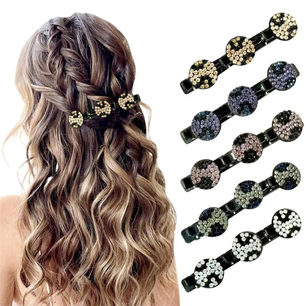 Acrylic 2025 Crystal Flowers Hair Clip Hairpin For Women Girls Rhinestones Bangs Side new Barrettes Braiding Headwear Hair Accessories