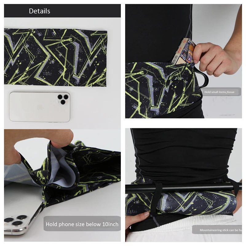 QUESHARK Multifunctional Running Waist Bag Elastic Close-fitting Invisible Outdoor Sports Camouflage Water Bottle Belt Bag