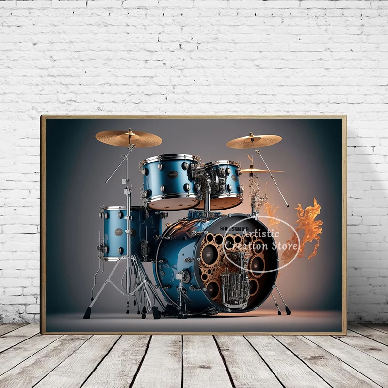 2025 Abstract Rack Drum Poster Musical Instrument Colorful Drum Canvas Painting Prints Living Room Wall Art new Picture Home Decor Gifts