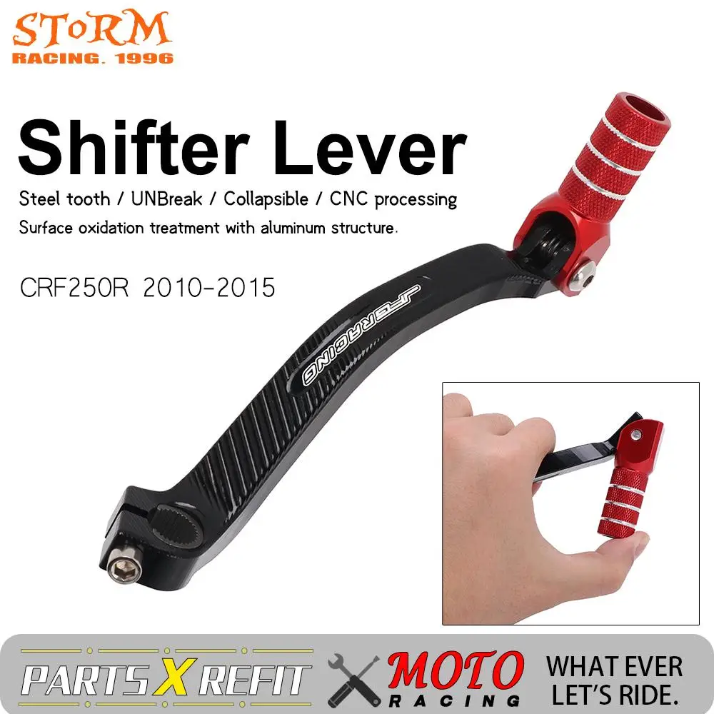 Motocycle CNC new Aluminum RED Foldbale Gear Shift 2025 Lever Shifter Pedal For HONDA CRF250R CRF 250R 250 2010 2011 2012 2013 2014 2015