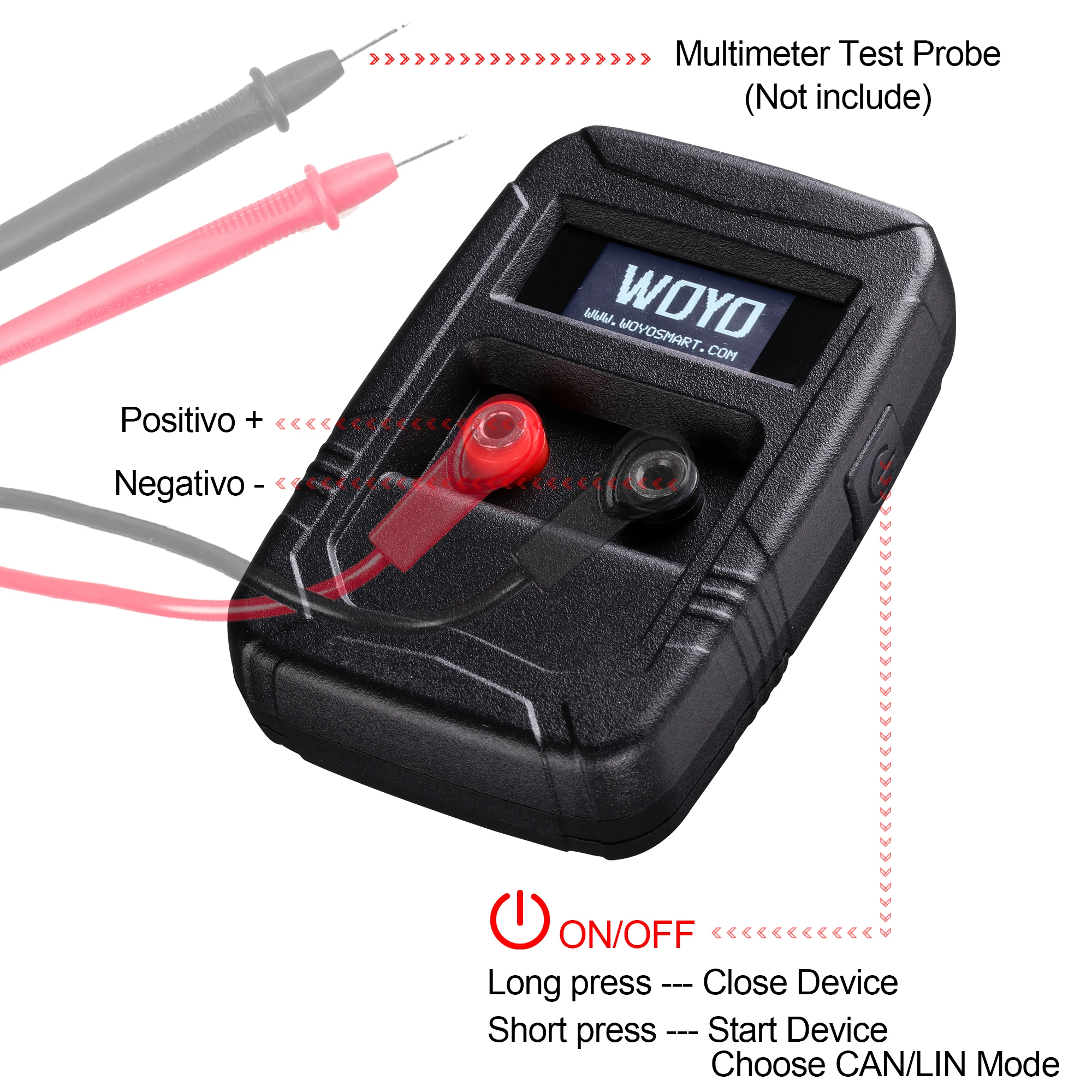 CAN BUS Analyzer Automotive tool for All Car, CAN BUS Tester Automatic Recognize CAN-H CAN-L, LIN BUS Analysis to Read Baud Rate