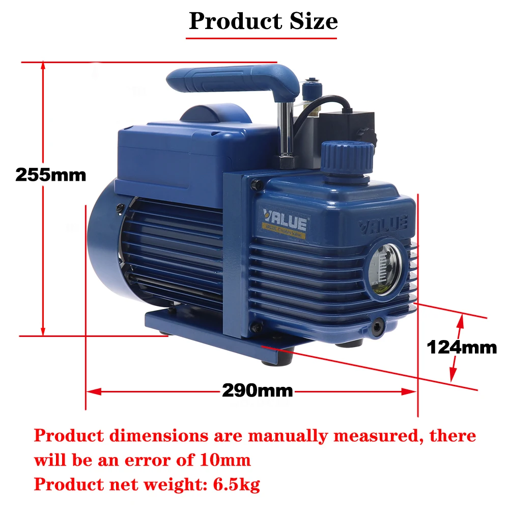 VALUE V-i120SV L Series New Refrigerant Vacuum Pump Single Stage Suitable for R410A,R407c, R134a, R12,R22 Refrigerant 50/60HZ