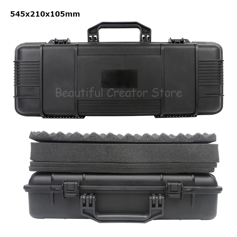 Plastic Toolbox Sealed Waterproof Equipment Box with Foam Tool Storage Box Hardware Tool Box toolkit Portable Toolbox flight cas