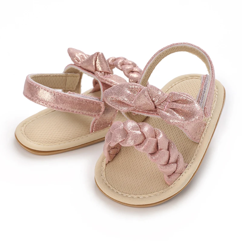 0-18 Months Baby Girl Summer Sandals Cute 2025 Bow Non-Slip Rubber Sole Infant Babies new Kids First Walkers Sandals 4 Colors